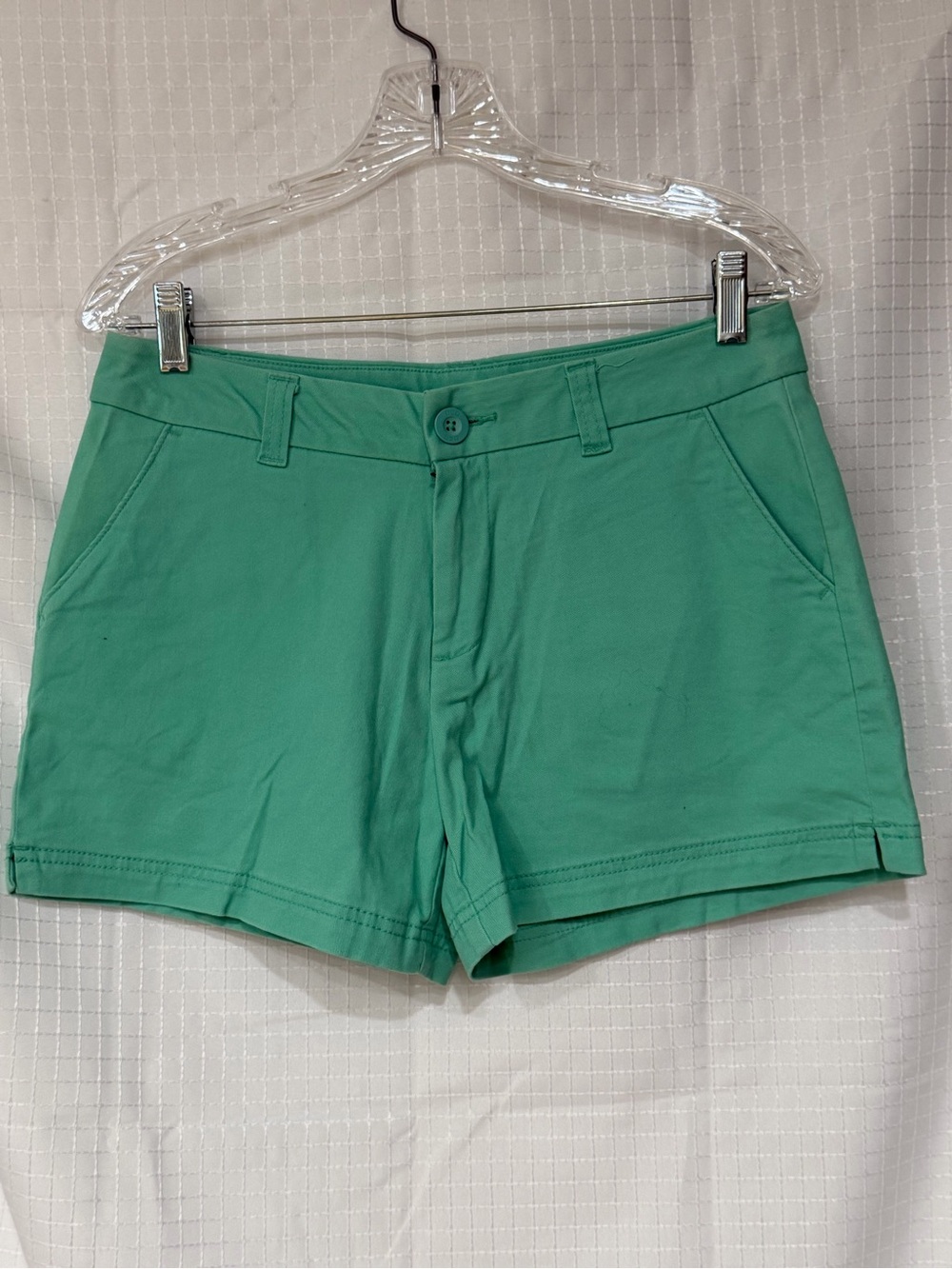 BCG Academy Women’s Size 6 Mint Green Chino Shorts Cotton Stretch Casual - Picture 2 of 8